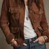 Amazon Transfronterizo Otoño 2025 Europeo y Americano Comercio Exterior Nuevo Versátil de Nicho para Mujer Chaqueta Corta con Bolsillo y Botones