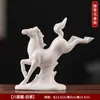 Adornos de Cerámica Ocho Caballos Caballo Blanco para Hogar Oficina Entrada Caballo del Zodiaco Acuario Decoración Micro Paisaje Pantalla