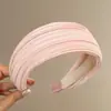 Diadema vintage de lunares plisada de ala ancha para mujer, casual y única, con un toque de alta gama, diadema versátil que hace que la cabeza se vea más alta y el rostro parezca más pequeño