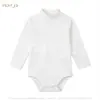 Enterizo de Terciopelo de Manga Larga Anticaída Transfronterizo, Mono de Cuello Alto, Traje para Gateo de Bebé, Body de Color Sólido para Recién Nacido al por Mayor
