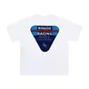 Marca de Nicho de Moda Rhude Verano Nueva Bandera de Corona Streetwear Retro Holgada Camiseta de Cuello Redondo de Manga Corta para Hombres y Mujeres
