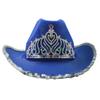 Sombrero de Vaquero Navideño, Sombrero de Vaquero con Pluma, Corona de Lentejuelas, Sombrero de Navidad, Sombrero para Mujer, Regalo Transfronterizo de Navidad