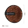 Esponja facial redonda con diseño de rejilla de piña, esponja desmaquillante para personas perezosas, esponja facial ultra suave de terciopelo nube de pelo corto, reutilizable
