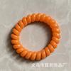 Pulseira de Mola para Mão de Marca de Sauna Transfronteiriça Anel de Mão Pulseira Linha Larga Espiral Elástica Colorido Linha de Telefone Anel de Cabelo