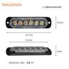 Luz Intermitente y Constante de 6 LEDs 12V 24V Camioneta de Carga para Coche Autobús Remolque de Carga Motocicleta Eléctrica Luz Lateral Trasera Impermeable Luz de Freno