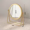 Espelho Pequeno de Alta Qualidade, Estiloso, Estilo Luxo Leve para Uso na Mesa, Adequado para Estudantes e Uso Doméstico, Espelho de Mesa para Maquiagem, Espelho de Lado Único para Dormitório, Espelho de Maquiagem