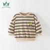 Moletons Infantis de Primavera e Outono, Roupas Infantis Europeias e Americanas Largas para Meninos, Roupas Infantis Modernas de Tamanho Pequeno e Médio, Tops Infantis com Gola Redonda, Mangas Longas, Prontos para Venda