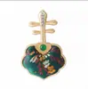 Nuevo Broche de Brocado de Canción del Patrimonio Cultural Inmaterial Estilo Chino con Patrones Hechos a Mano de Calabaza y Mariposa, Nuevo Accesorio Qipao Estilo Chino, Broche Exquisito