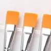 Plumas de Acuarela Planas con Cerdas de Nylon al por Mayor desde la Fábrica de Origen, Pinceles Especializados para Pintura Acrílica y al Óleo, Logo Personalizado Disponible