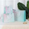 Sacola de presente leve e luxuosa com gradiente, bolsa de papel para loja de roupas, dia dos namorados, dia nacional, festival de meio do outono, sacola de presente