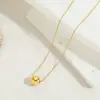 Collar Popular Transfronterizo de Acero de Titanio con Pequeñas Bolas Redondas para Mujer, Moderno Diseño de Nicho de Lujo Ligero, Cadena Clavicular Versátil de Alta Gama