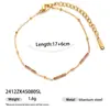 Pulsera de Acero Inoxidable con Pedrería y Piedra Natural Versátil Personalizada Corazón Concha Flor 25 Estilos Nuevos Productos Hechos a Mano Procesamiento OEM
