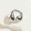 Anillo de apertura con diseño de circonitas de lujo y luz transfronteriza para mujer, anillo de gota de agua con viento frío y amor.