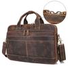 Bolso para Hombre de Cuero Genuino Retro Europeo y Americano, Bolso de Mano de Cuero de Primera Capa Crazy Horse, Bolso de Hombro, Bolso Cruzado, Maletín, Desplazamiento de Negocios