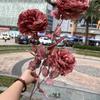 Comércio exterior outono casamento flor atacado 3 Luoyang peônia ramo alto oceano peônia peônia decoração de casamento flor falsa