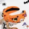 Diadema Nueva de Halloween Transfronteriza Sombrero de Bruja Calabaza Nudo de Ala Ancha Diadema de Fantasma Accesorios para el Cabello para Salir