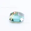 Moissanita Verde Asscher de Alta Calidad 0.5-3 Quilates Cuadrada Facetada Suelta Moissanita al por Mayor