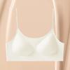 Base de Maquillaje Líquida Seamless Beauty Back con Almohadilla para el Pecho Sin Aro de Metal Sujetador Push up Tirante Fino Anticaída Ropa Interior Invisible Transpirable para Mujer