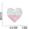 Nuevo Parche de Tela Bordado a Máquina Adhesivo Cara Sonriente Degradada Color Amor Bordado Adhesivo Ropa Decorativa Sello Bordado