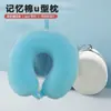 Almohada Cervical de Espuma Viscoelástica en Forma de U para Siesta en la Oficina, Dormir de Lado, Soporte para el Cuello, Uso en Avión y Tren, Soporte para la Columna Cervical