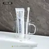 Copo para Enxaguante Bucal de Banheiro Plástico Hotel Pousada Transparente Copo de Lavar Copo para Escova de Dentes Casa Copo para Escovar