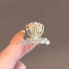 Lazo de perla francesa, pinza pequeña para el pelo con flequillo, pinza pequeña para la cabeza, horquilla delicada, pinza superior, accesorios para el cabello