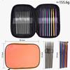 Bricolaje principiante fabricante funda ganchillo aluminio coloreado traje de ganchillo 22 ganchillo de metal traje de ganchillo