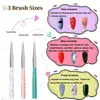 Exclusivo transfronteiriço para 3 conjuntos de padrão Caneta de puxar linha Road Rod conjunto de canetas de pintura colorida caneta de pintura e escultura profissional ultrafina