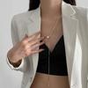 Collar Largo de Perla Blanca para Mujer Sencillo Elegante Joyería Moda Accesorios Nicho Explosivo Cadena Clavícula para Suéter