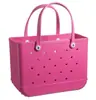 Bolsa de playa de EVA, bolso de mano estilo europeo y americano, bolsa perforada, bolso de mano para mujer, bolsa de almacenamiento de gran capacidad, artículo popular de playa 2025