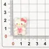 Nuevo gatito de dibujos animados montando a caballo accesorios de resina DIY clip para el pelo brillante material agujero zapatos accesorios para ropa
