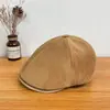 Gorra de Pato Reversible de Cabeza Grande para Mujer Meilade Otoño/Invierno, Boina Retro Estilo Periodista Pintor Adelgazante