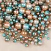 Fantasía Colorido ABS No Poroso 4-10mm Manicura Joyería de Perlas de Imitación Accesorios Cuentas Redondas Hecho a Mano DIY Material de Pegamento de Cristal