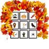 Hojas de arce colgantes de otoño para Halloween, simulación de ratán, Navidad, Acción de Gracias, Festival de la cosecha, decoración para el hogar, hojas de arce de ratán