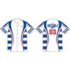 Uniforme de Softbol com Botões Frontais e Gola V Estampado Digital Uniforme de Baseball Tendência para Comércio Exterior Camiseta Sublimada Camisa de Baseball