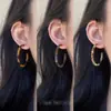 Pendientes de Aro Grandes Minimalistas para Mujer, Diseño Único, Pendientes Dopamina con Estilo, Estilo Europeo y Americano, Aros de Oreja Coloridos de Verano