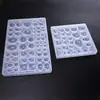 Molde de Parche de Resina de Cristal DIY Amapola, Molde de Silicona para Colgante de Parche de Piedra del Tiempo Estilos y Tamaños