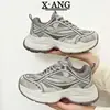 Zapatos de Papá de Cuero Genuino para Mujer 2026 Otoño Nuevo Estilo Hace que los Pies Parezcan Más Pequeños Zapatos de Mujer Suela Gruesa Aumentan la Altura Ligeros Casual Zapatos Deportivos