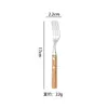 Conjunto de Talheres Estilo Ocidental em Estoque: Aço Inoxidável com Cabo de Madeira, Faca de Bife, Garfo e Colher de Sobremesa, Conjunto de Talheres para Exterior Amazon Transfronteiriço