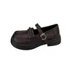 Zapatos de plataforma retro de cuero estilo JK para mujer, nueva colección de primavera 2026, perfectos con faldas, diseñados para hacer que las mujeres bajitas luzcan más altas, mocasines