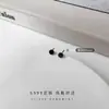 Pendientes de moda redondos de plata de ley s999, elegantes y brillantes, para el lóbulo de la oreja, de diseño geométrico, pendientes de nicho de alta gama, Accesorios al por mayor