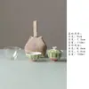 Conjunto de chá gaiwan pintado à mão com melancia Miyan, conjunto de chá de viagem, portátil para uma pessoa, adequado para viagens, um presente para um melhor amigo