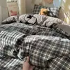 Conjunto de cama popular, ultrassuave e fofo de quatro peças, incluindo um conjunto de capa de colchão de três peças (Grau A, adequado para bebês e crianças pequenas), e lençóis e lençóis de elástico para estudantes, disponível para dropshipping