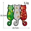 Bordado de Lantejoulas Premium Três Gatos Animal de Estimação Fofo Bordado de Computador Bordado Cartoon Patche de Tecido Patche Adesivo Carimbo de Tecido