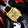 Reloj Multifuncional Chenxi para Hombre Calendario Impermeable Luminoso Reloj para Hombre Cuadrado Correa de Silicona Doble Pantalla Reloj Electrónico Venta al por Mayor