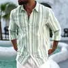 Comercio exterior europeo y americano, camisa de rayas de manga larga estilo retro americano, nuevo estilo primavera y otoño, camisa para hombre resistente a las arrugas, venta al por mayor