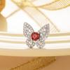 Henson Copper Incrustado Zircão Diamante Completo Grande Borboleta Orelha Prego para Meninas Nicho Parafuso de Aço Titânio de Alta Qualidade Orelha Lóbulo Prego