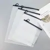 Saco Plástico Transparente PE com Fecho de Zíper e Puxador Fosco Saco para Roupas Luvas Toalhas Sacos de Presente Venda Quente Transfronteiriça Roupas