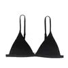 Comercio exterior europeo y americano 2027 nuevo traje de baño de dos piezas de verano para mujer, color liso, cuello de amarre, cintura alta, top de bikini sexy