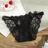 Ropa interior negra para mujer, sexy, de encaje, con huecos en la cadera, de algodón, de cintura baja, fabricantes de ropa interior